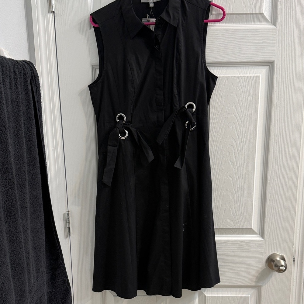 Max Studio Black Sleeveless Mini Dress